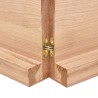 Ripiano Muro Marrone 220x50x(2-6) cm Massello Rovere Trattato