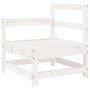 Set Salotto da Giardino 5 pz Bianco in Legno Massello di Pino