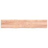 Ripiano Muro Marrone 220x40x(2-6) cm Massello Rovere Trattato