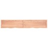 Ripiano Muro Marrone 220x40x(2-6) cm Massello Rovere Trattato
