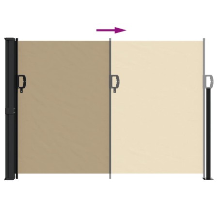 Tenda da Sole Laterale Retrattile Beige 140x500 cm