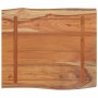 Piano Tavolo 70x60x2,5 cm Rettangolare Legno Acacia Bordi Vivi