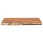 Piano Tavolo 70x60x2,5 cm Rettangolare Legno Acacia Bordi Vivi