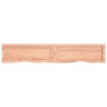 Ripiano Muro Marrone 160x30x(2-6) cm Massello Rovere Trattato