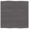 Piano Tavolo Marrone Scuro 60x60x(2-4)cm in Rovere Non Trattato