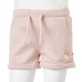 Pantaloncini per Bambini con Coulisse Rosa Chiaro Misto 128