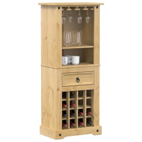 Portabottiglie Vino Corona 56x35x120 cm Legno Massello di Pino