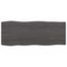 Piano Tavolo Marrone Scuro 100x40x(2-4)cm Rovere Non Trattato
