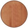 Tappeto Rotondo Marrone 80 cm in Bambù