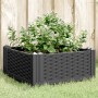 Fioriera da Giardino con Picchetti Nera 42,5x42,5x28,5 cm PP