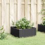 Fioriera da Giardino con Picchetti Nera 42,5x42,5x28,5 cm PP