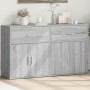 Credenze 2 pz Grigio Sonoma 60x31x70 cm in Legno Multistrato