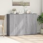 Credenze 2 pz Grigio Sonoma 60x31x84 cm in Legno Multistrato