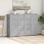 Credenze 2 pz Grigio Cemento 60x31x84 cm in Legno Multistrato