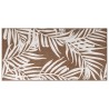Tappeto da Esterno Marrone e Bianco 100x200 cm Reversibile
