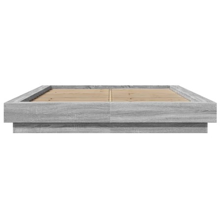 Giroletto Luci LED Grigio Sonoma 120x190 cm Legno Multistrato