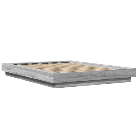 Giroletto Luci LED Grigio Sonoma 120x190 cm Legno Multistrato