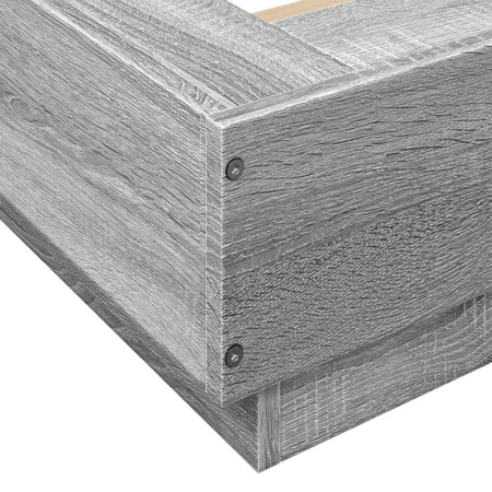 Giroletto Luci LED Grigio Sonoma 120x190 cm Legno Multistrato