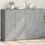 Credenze 2 pz Grigio Cemento 60x31x84 cm in Legno Multistrato