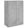 Credenze 2 pz Grigio Cemento 60x31x84 cm in Legno Multistrato