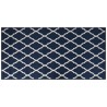 Tappeto da Esterno Navy e Bianco 100x200 cm Design Reversibile