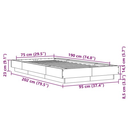 Giroletto Grigio Cemento 75x190 cm in Legno Multistrato