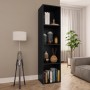 Libreria/Mobile TV Nero 36x30x143 cm in Legno Multistrato