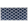 Tappeto da Esterno Navy e Bianco 80x150 cm Design Reversibile