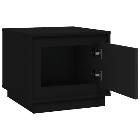 Tavolino da Salotto Nero 51x50x44 cm in Legno Multistrato