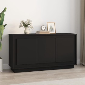 Credenza Nera 102x35x55 cm in Legno Multistrato