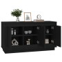 Credenza Nera 102x35x55 cm in Legno Multistrato