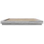 Giroletto Luci LED Grigio Sonoma 200x200 cm Legno Multistrato