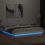 Giroletto con Luci LED Bianco 180x200 cm in Legno Multistrato