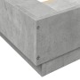 Giroletto Luci LED Grigio Cemento 180x200 cm Legno Multistrato