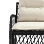 Set Divani da Giardino 2 pz con Cuscini in Polyrattan Nero