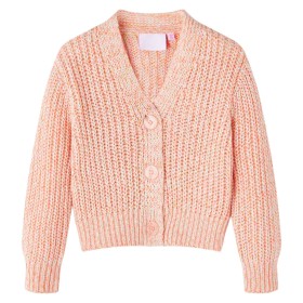 Cardigan da Bambina Lavorato a Maglia Rosa Misto 140