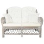 Divano a 2 Posti in Rattan Grigio