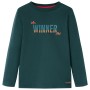 Maglietta da Bambino a Maniche Lunghe Verde Scuro 116