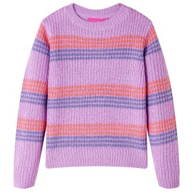 Maglione per Bambini Lavorato a Maglia Lilla e Rosa 116