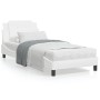 Letto con Materasso Bianco 90x190 cm in Similpelle