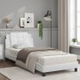 Letto con Materasso Bianco 90x190 cm in Similpelle