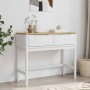 Tavolo Consolle FLORO Bianco 89,5x36,5x73cm Legno Massello Pino