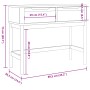 Tavolo Consolle FLORO Bianco 89,5x36,5x73cm Legno Massello Pino