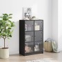 Credenza con Ante Nera 68x37x109 cm in Legno Multistrato