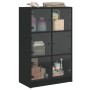 Credenza con Ante Nera 68x37x109 cm in Legno Multistrato