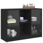 Credenza Nero 102x37x75,5 cm in Legno Multistrato