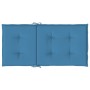 Cuscini Sedia Schiena Bassa 2 pz Blu Mélange 100x50x4 Tessuto
