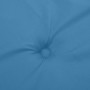 Cuscini Sedia Schiena Bassa 2 pz Blu Mélange 100x50x4 Tessuto