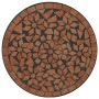 Set da Bistrot con Mosaico Terracotta in Ferro e Ceramica