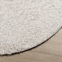 Tappeto Shaggy PAMPLONA a Pelo Lungo Moderno Crema Ø 120 cm